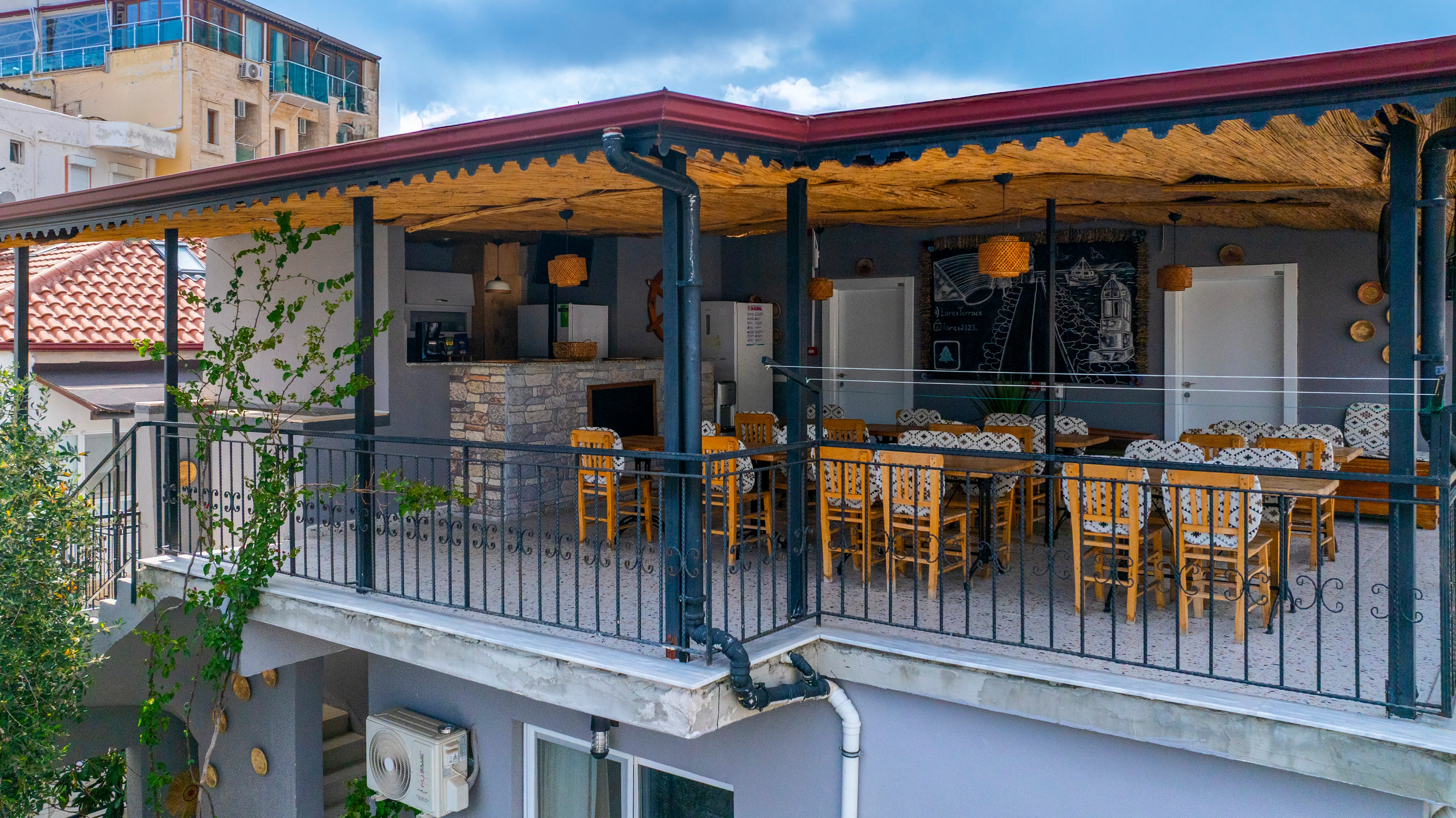 Rooftop terrace of Larex Pansiyon from above